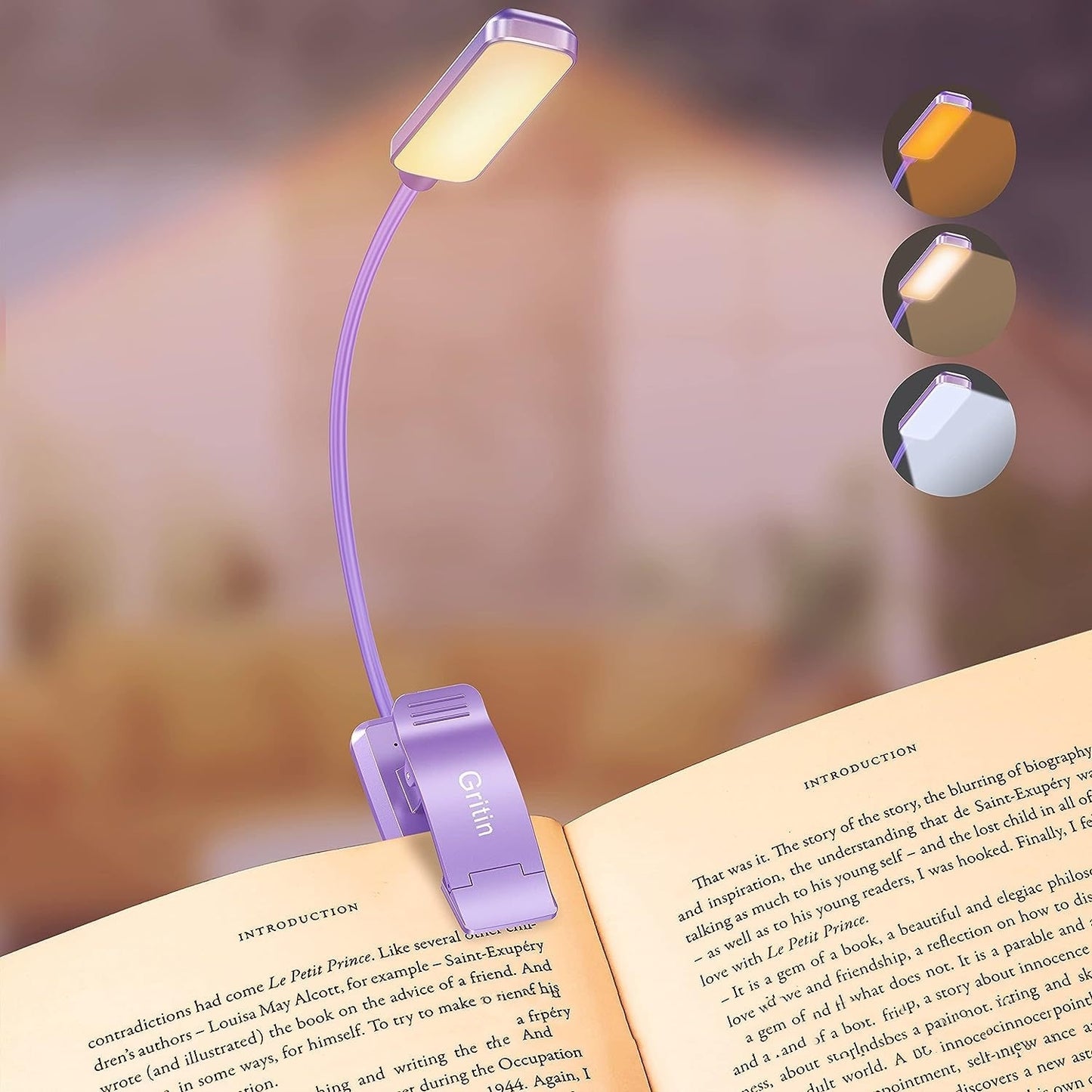 Minimalist Household LED Rechargeable Book Light – Portable Reading Lamp