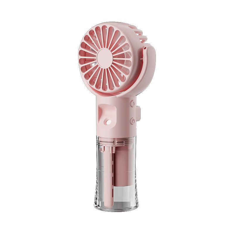 Portable Handheld Spray Fan – 4-Speed USB Rechargeable Mini Mist Cooling Fan