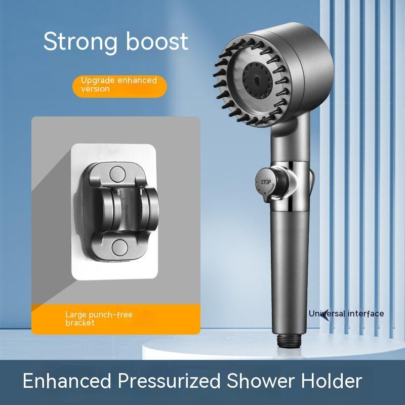 Third Gear Adjustable Supercharged Shower Head – Strong Household Bath & Shower Hose