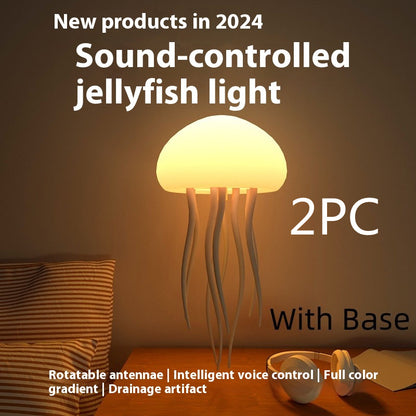 Jellyfish Mood Lamp – LED Night Light, Portable Smart Table Lamp for Bedside & Desk