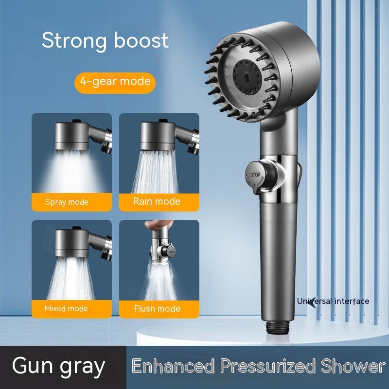 Third Gear Adjustable Supercharged Shower Head – Strong Household Bath & Shower Hose