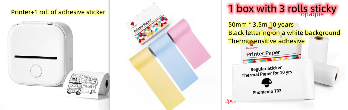 Portable Mini Thermal Label Printer – Bluetooth-Compatible Home & Photo Printer