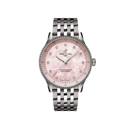 Unworn 2024,  Navitimer 32, Stainless Steel and 12 Diamonds, Ref# A77320D91K1A1, Box and Papers