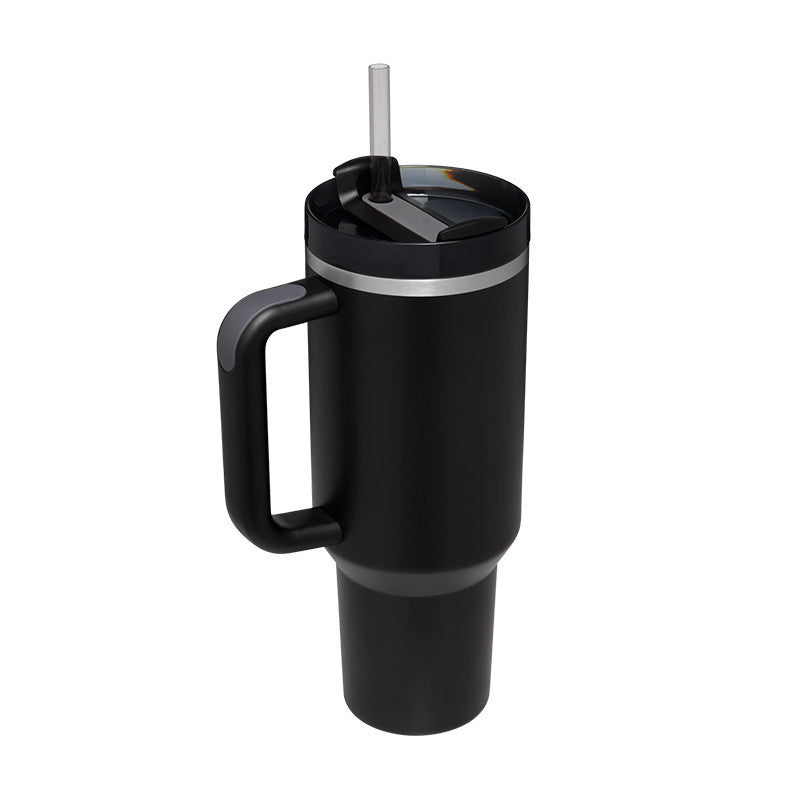 40 Oz Stainless Steel Insulated Tumbler – Spill-Proof Travel Coffee Mug with Handle & Straw