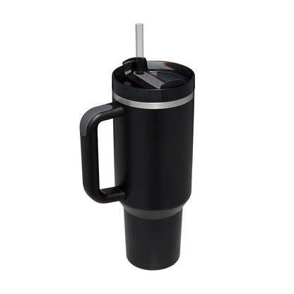 40 Oz Stainless Steel Insulated Tumbler – Spill-Proof Travel Coffee Mug with Handle & Straw