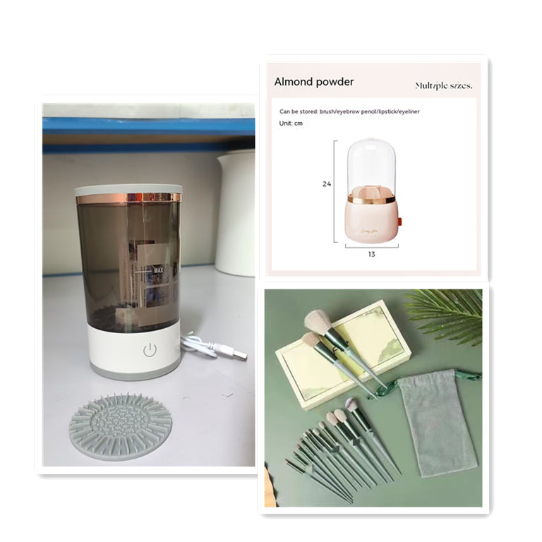 Portable Electric Makeup Brush Cleaner – USB Charging Automatic Cosmetic Brush Tool