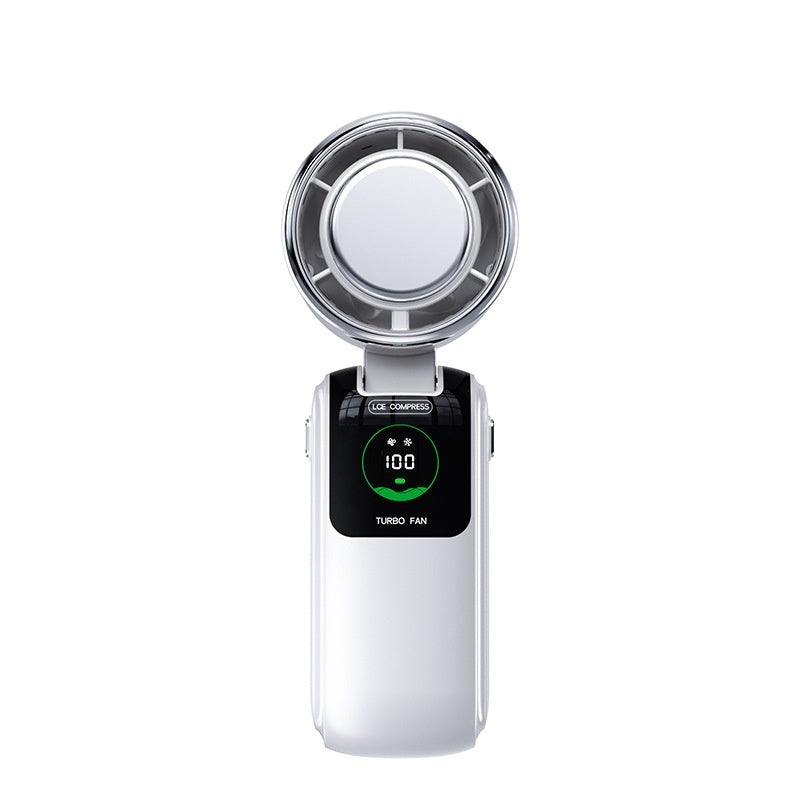 High-Speed Handheld Electric Fan – Portable Folding Neck Mini Fan with Ice Pack